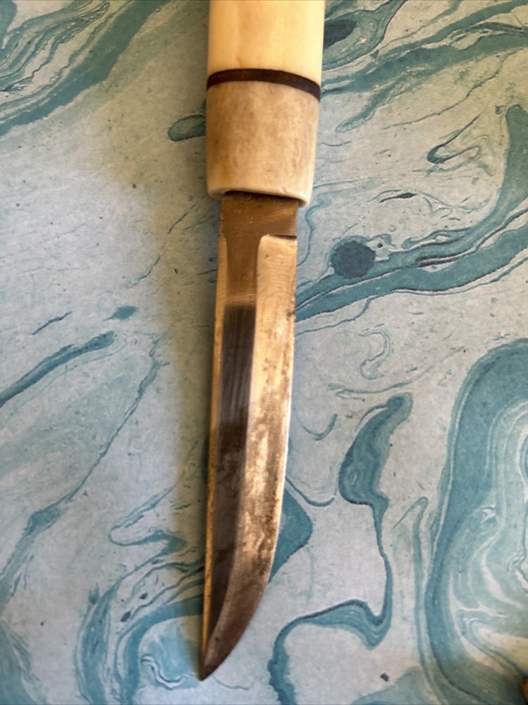 Antique Lapland Pullover Knife, Bone Sheath And Handle