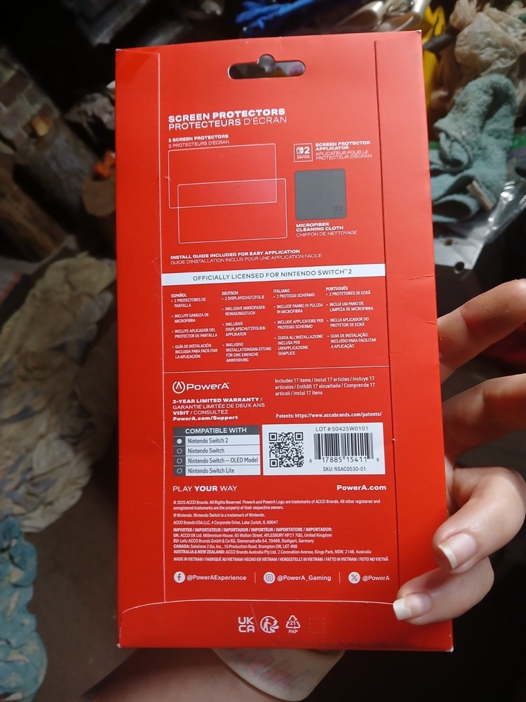 PowerA Screen Protector 2-Pack designed for the Nintendo Switch 2 system.