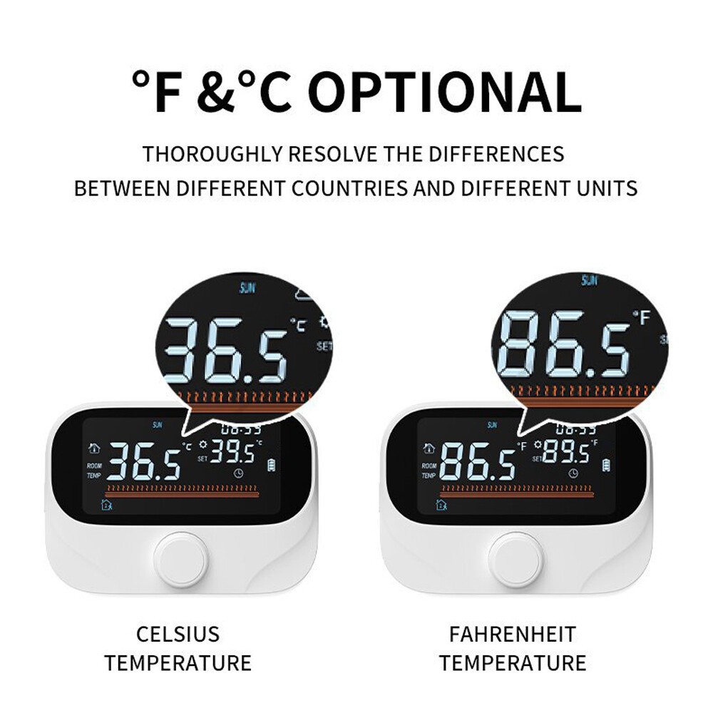 RF Wireless Thermostat Water Boiler Programmable Temperature Controller 433MHZ`