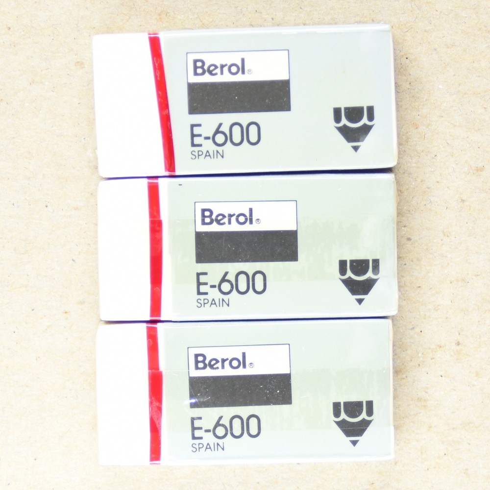 Berol E-600 Erasers 3pcs