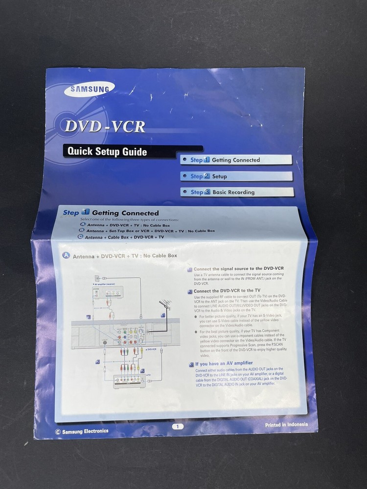 Samsung DVD-V5500 Manual & Quick Setup Guide
