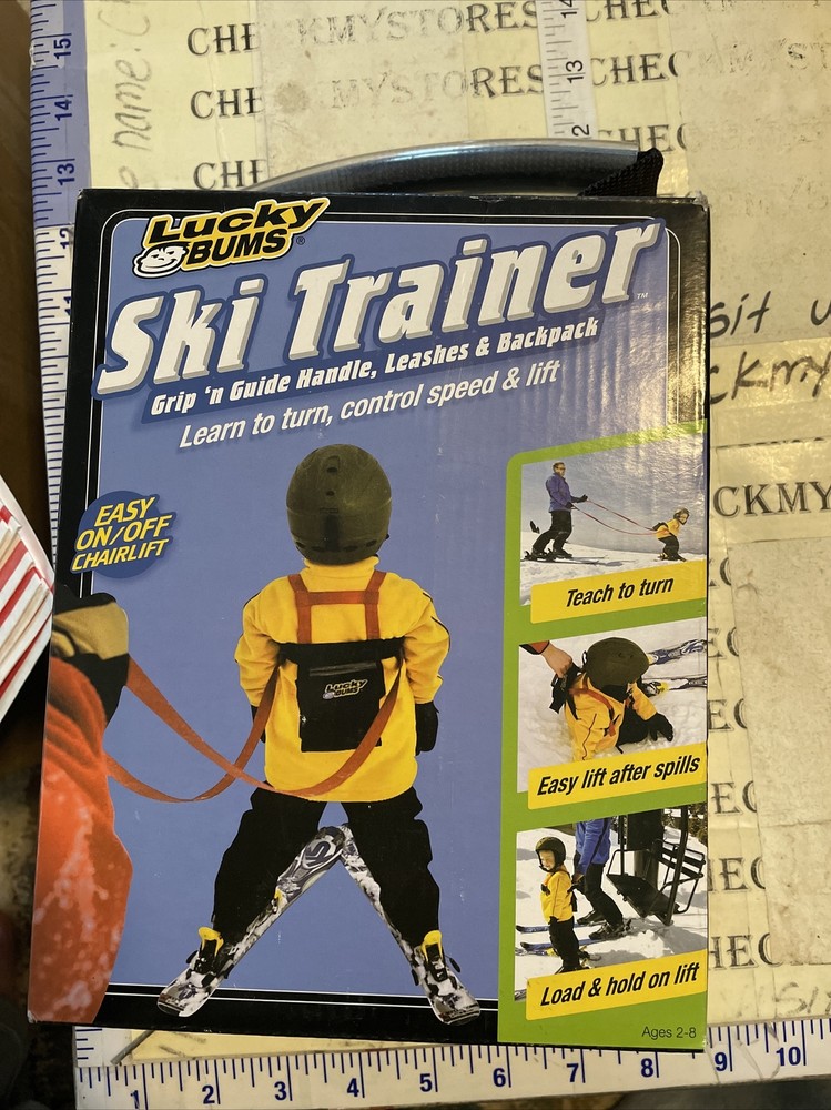 Lucky Bums Ski Trainer  Grip N Guide Handle Leashes& Backpack Red/Black