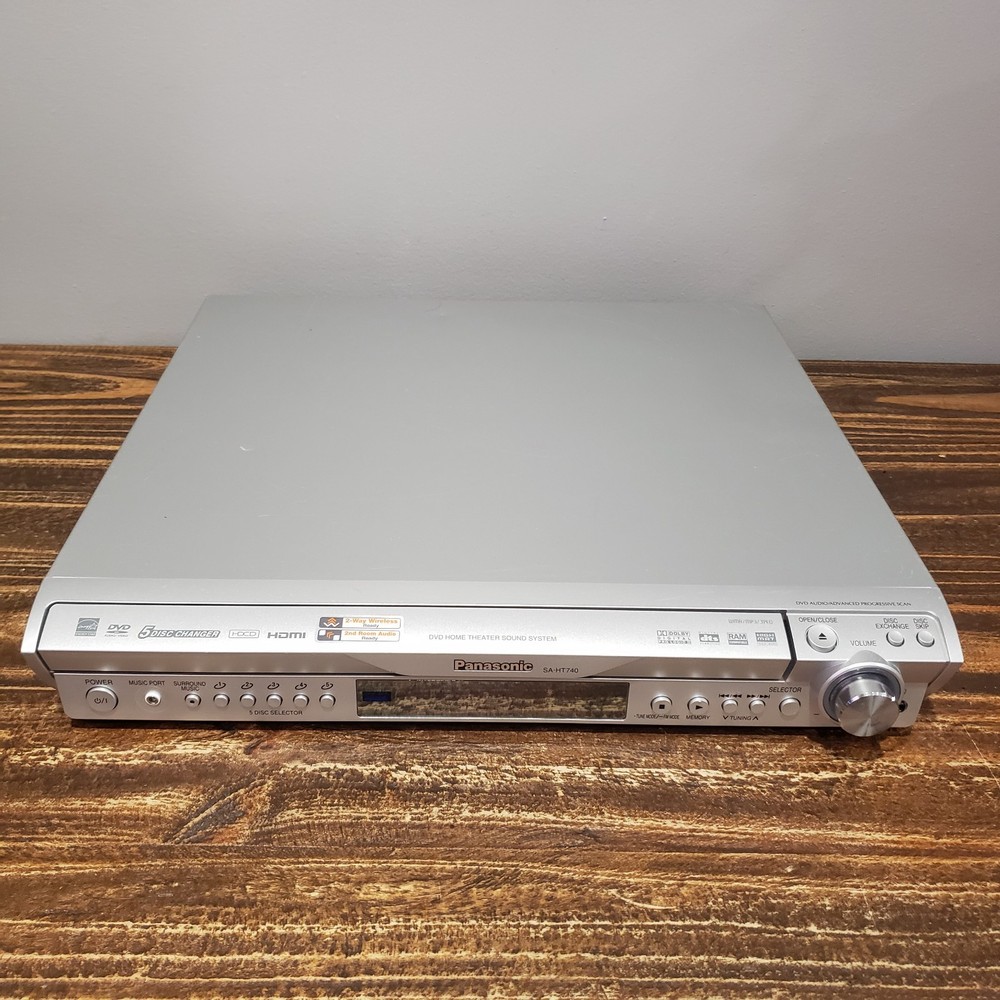 Panasonic 5 Disc Changer SA-HT740 Home Theater System DVD/CD Player Tested