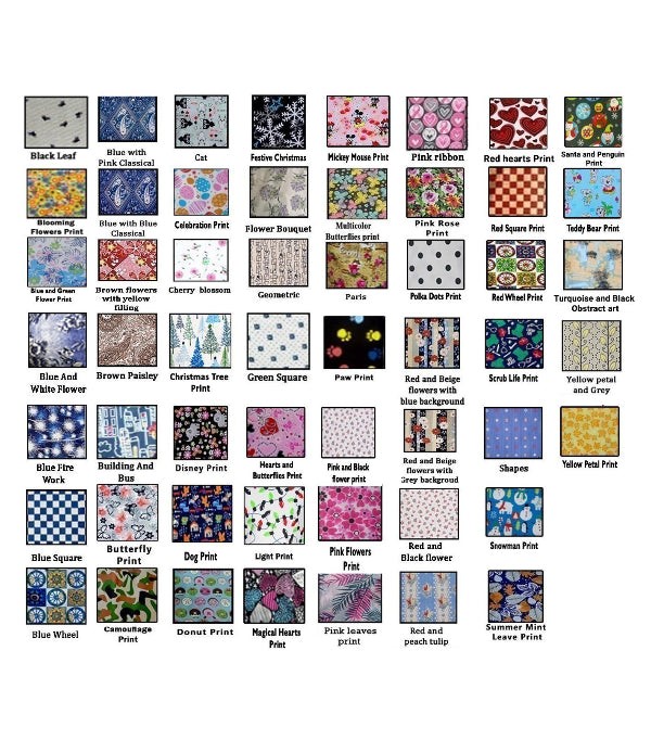 Poplin Scrub Caps in Multiple Prints HeadCover Solid Scrub Unisex