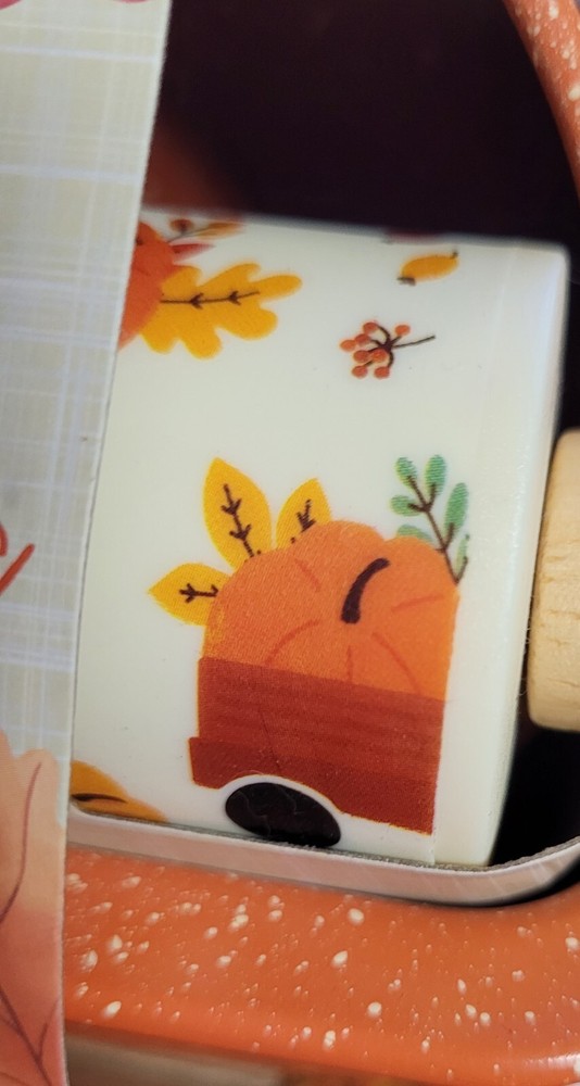 3 Pc Mini Bakeware Set Fall Loaf, Spring Form Tractor, Leaf, Pumpkin Rolling Pin