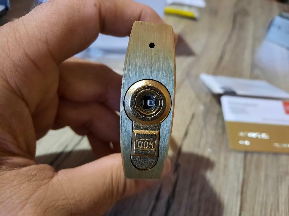 DOM Diamant Padlock /High Security/With 3Keys and Keycode Card