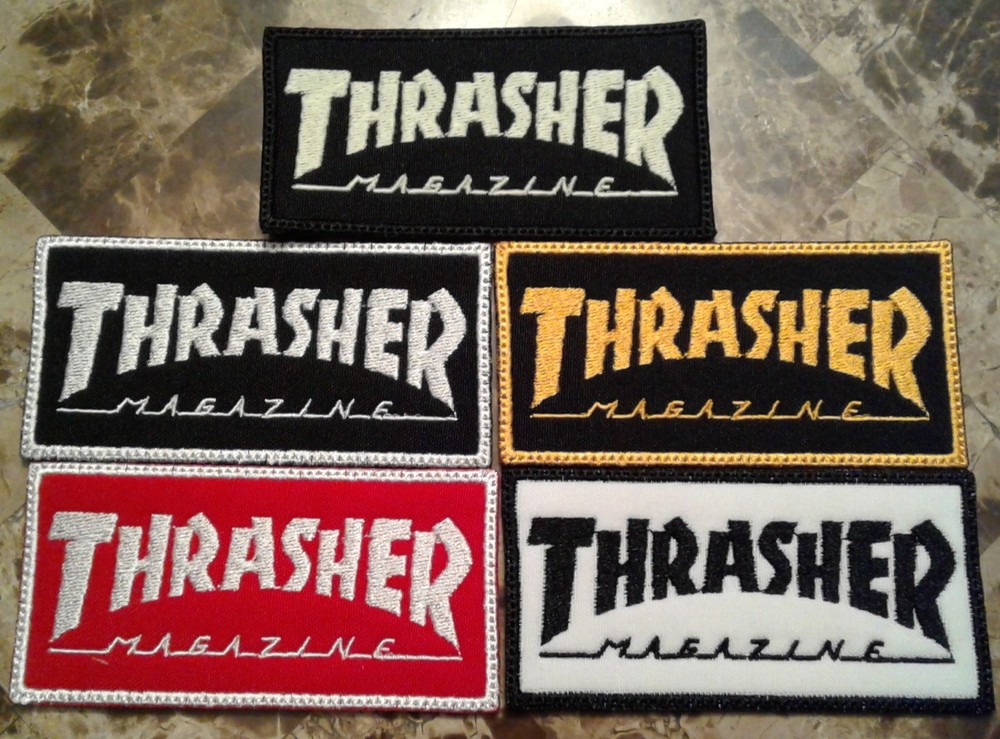 THRASHER Embroidered Patch Iron Sew , FAST SHIP.