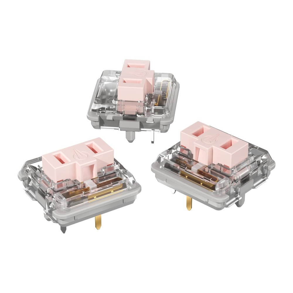 30 PCS 5 Pin Choc Pink Low Profile Thinner Key Switch For Mechanical Keyboard