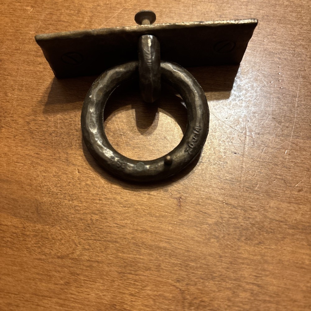 Hammered Brass Drawer Pull Mission - Antique Copper Finish WITH 4 Drawer pulls