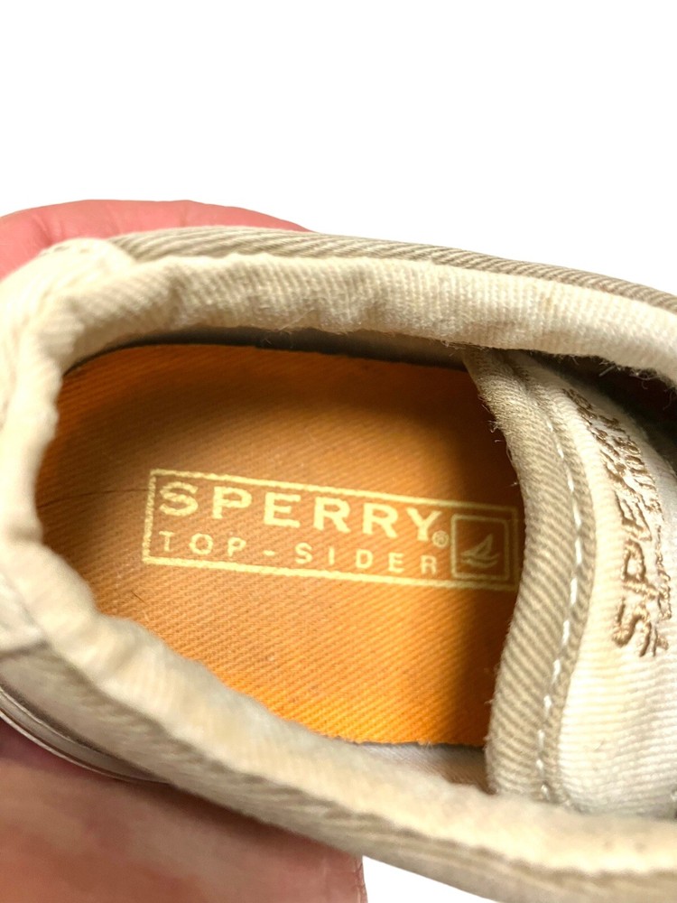 Sperry Top-Sider Boys Shoes Brown Hook & Loop Low Top 7.5M