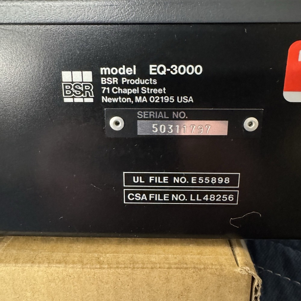 BSR EQ-3000 10-BAND STEREO FREQUENCY EQUALIZER / SPECTRUM ANALYZER - SERVICED