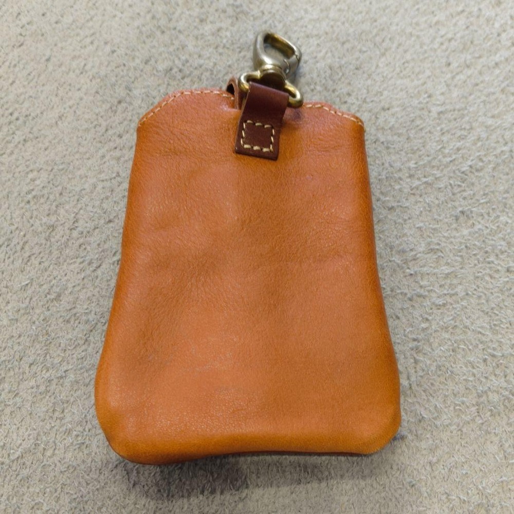 Brown Leather Pouch With Hook