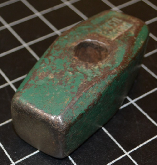 PLUMB -3# - DRILLING SLEDGE HAMMER HEAD - BLACKSMITH - VG CONDITION