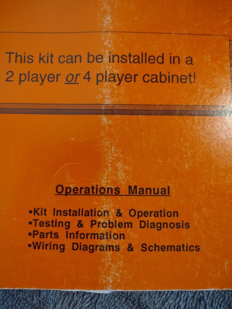 1993 NBA JAM Kit Basketball Arcade Machine Operation Manuals Problem Diagnostics