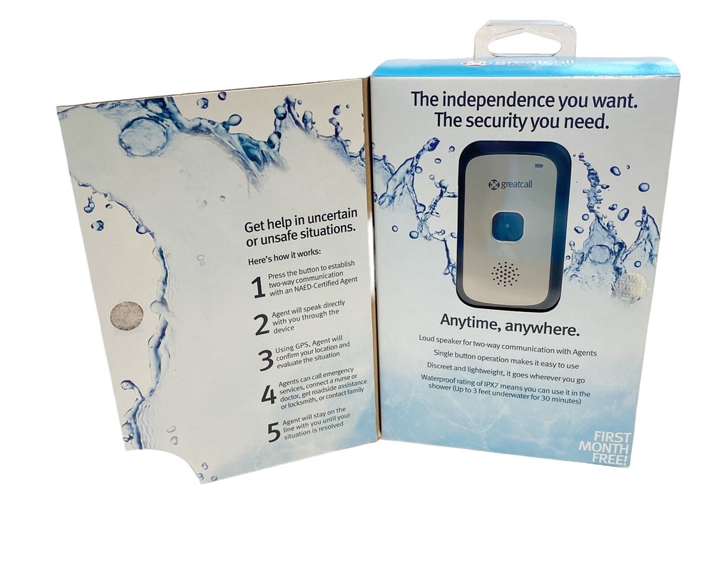 Splash 5Star Urgent Response Device Waterproof Great Call NEW Box