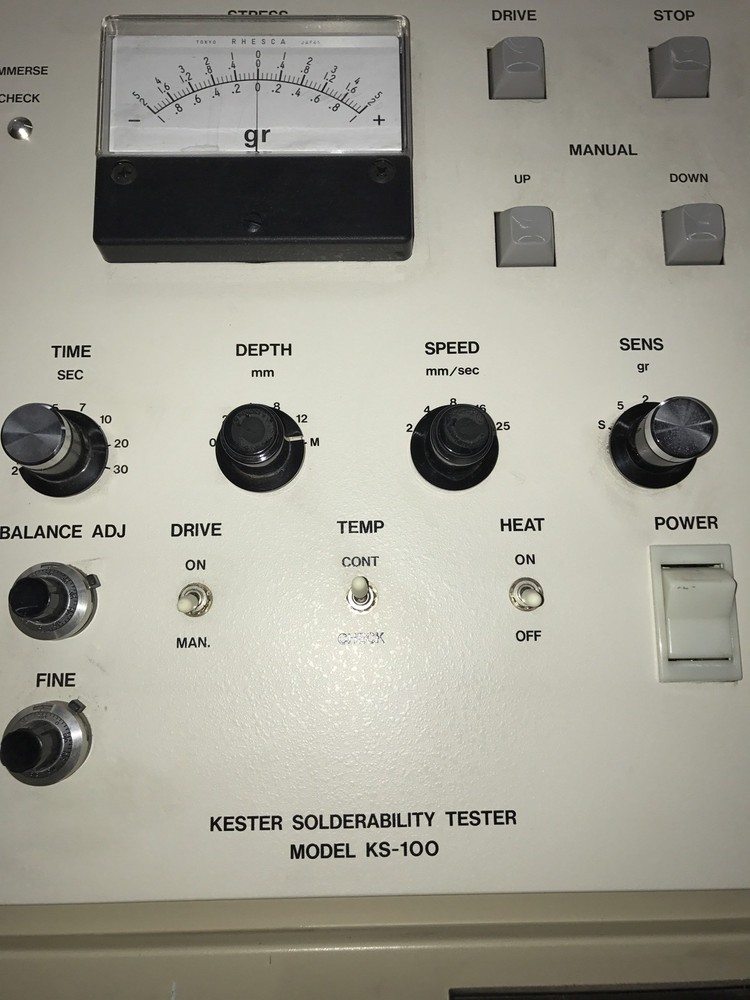 Kester Soderability Tester Ks-100, Indicator Ks-110 & Ks-120