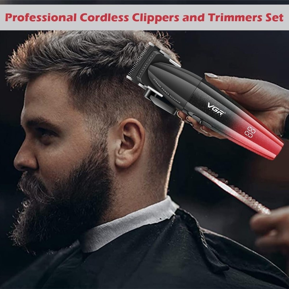 Combo Set Professional Cordless Hair Clipper & Trimmer |