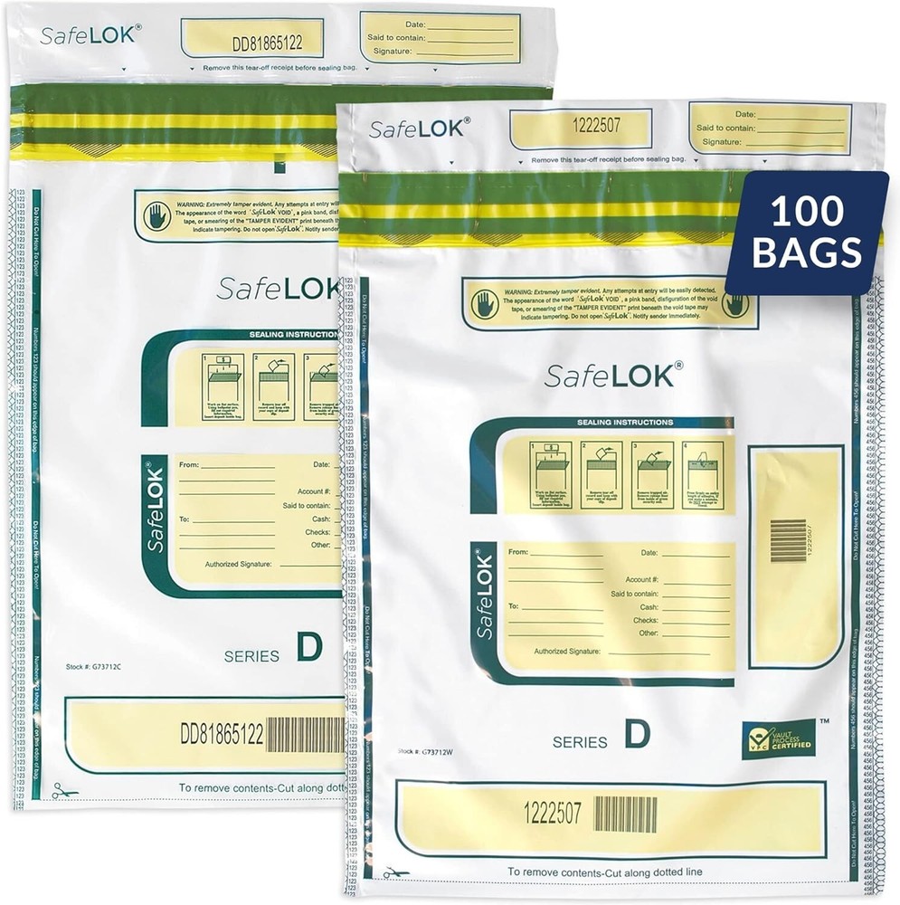 ControlTek SafeLok 9" x 12", White, 100 Bags