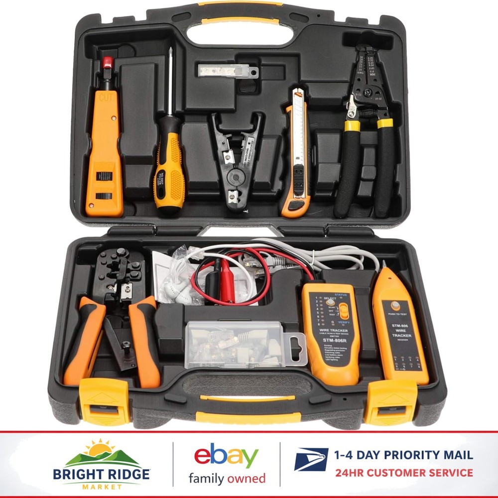 High-Quality Network Tool Kit with Portable Case for Ethernet Installation Tasks