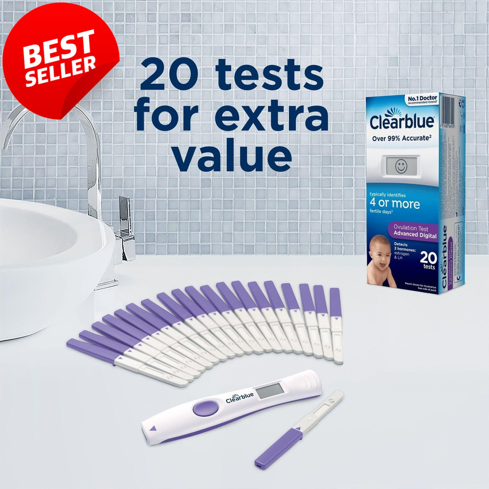 Advanced Digital Ovulation Test 20 Pack Fertility Predictor Sticks - US