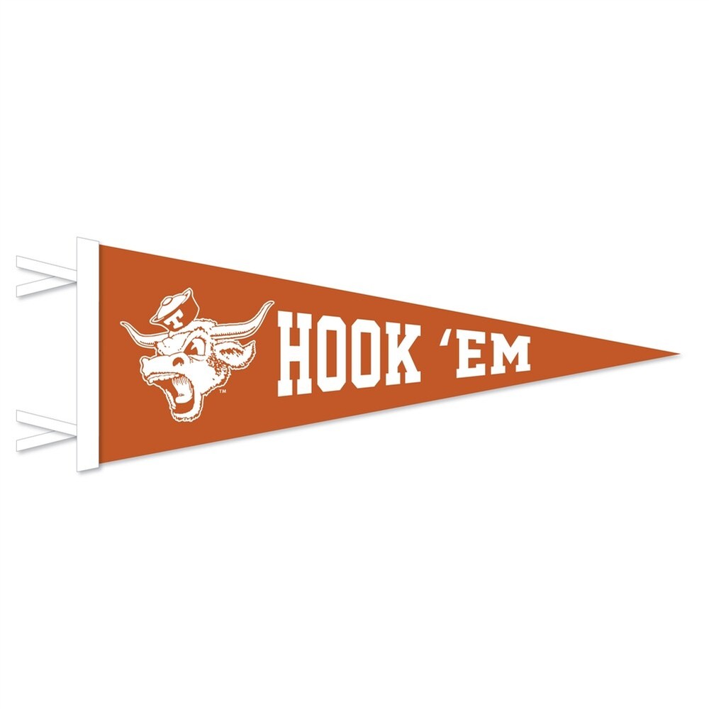 Texas Longhorns Wool Felt Pennant - 9" x 24"