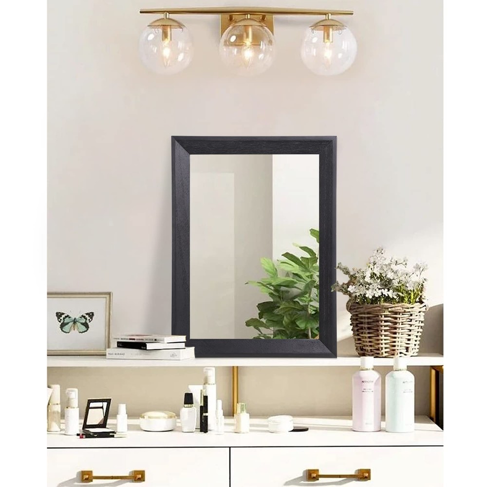 Wall Mirror Black Rectangle Mirrors for Wall with Wood Framed Decorative for ...