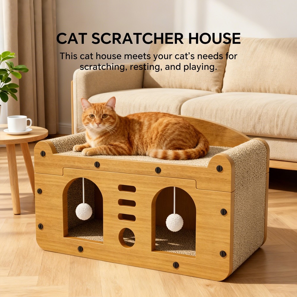 cat scratcher house