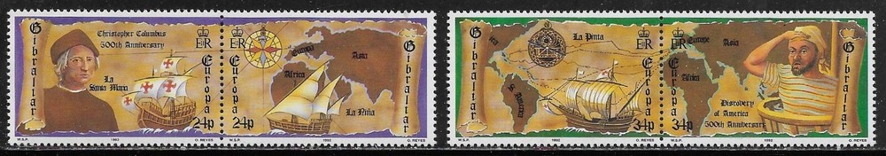 Gibraltar Scott #'s 611a - 613a MNH