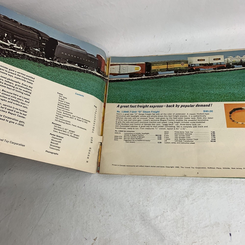 1966 Lionel Train Catalog vintage