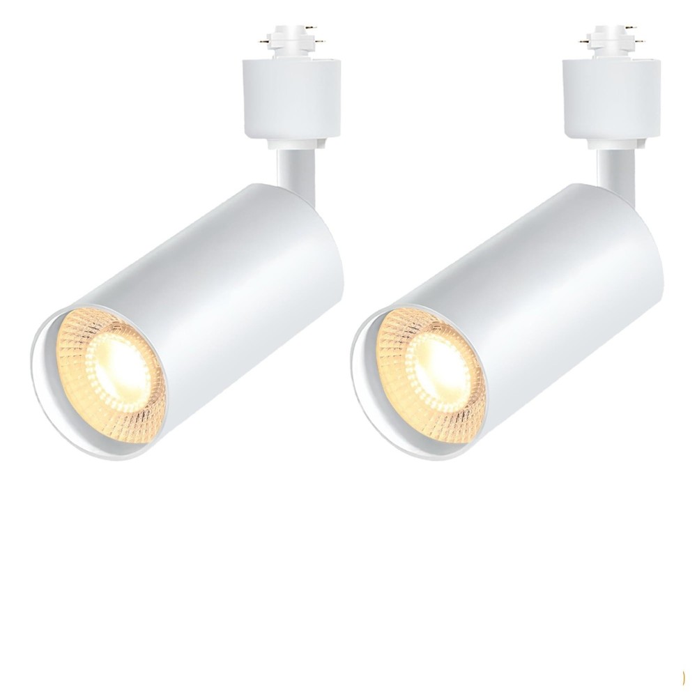 2PCS Dimmable LED White Track Lighting Heads (No Track Rails) and Replaceable...