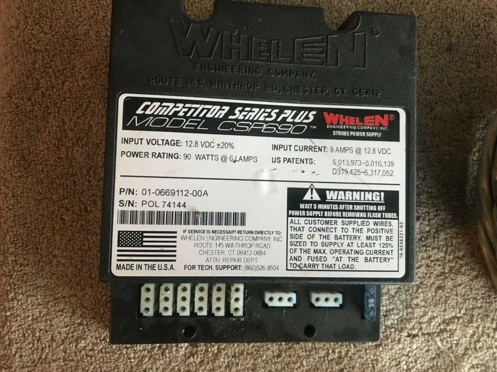 Whelen  CSP690 Strobe Power Supply  1 used unit