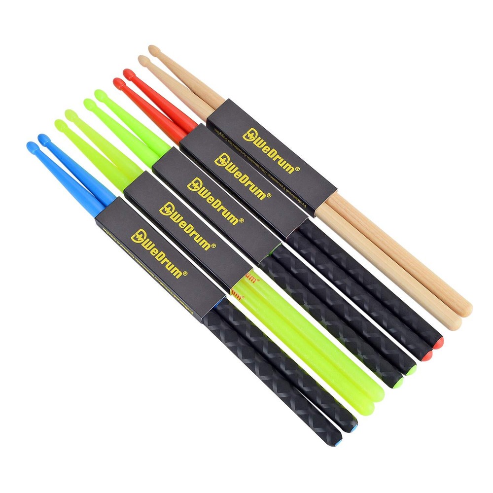5A Nylon Drumsticks, Light & Durable with Anti-Slip Handle