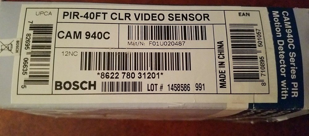 Bosch CAM940C Passive Infrared Detector