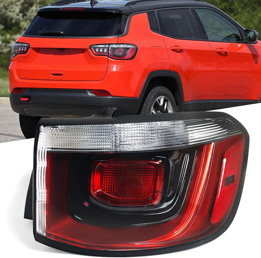 Right Outer Tail Light Fit for Jeep Compass 2021-2024 RH Halogen Taillight Rear