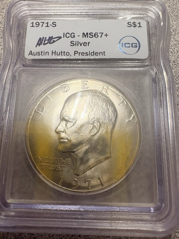 1971 Eisenhower Silver Dollar Uncirculated ICG MS 67+