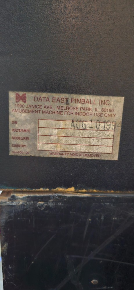 Guns N Roses Pinball by Data East