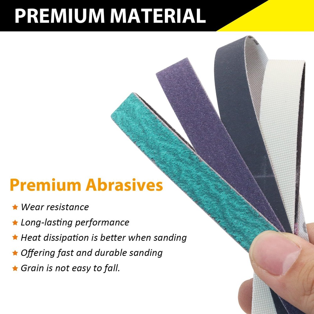 20 Pack 1/2" x 12" Replacement Sharpening Sanding Belts for Official Work Sha...