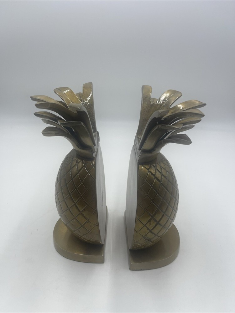 Brass Pineapple Bookends Pair
