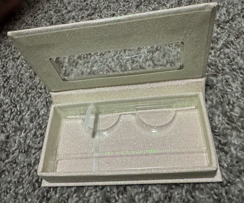 Clear Individual Eyelashes, Glitter Packaging, False Eyelash Set