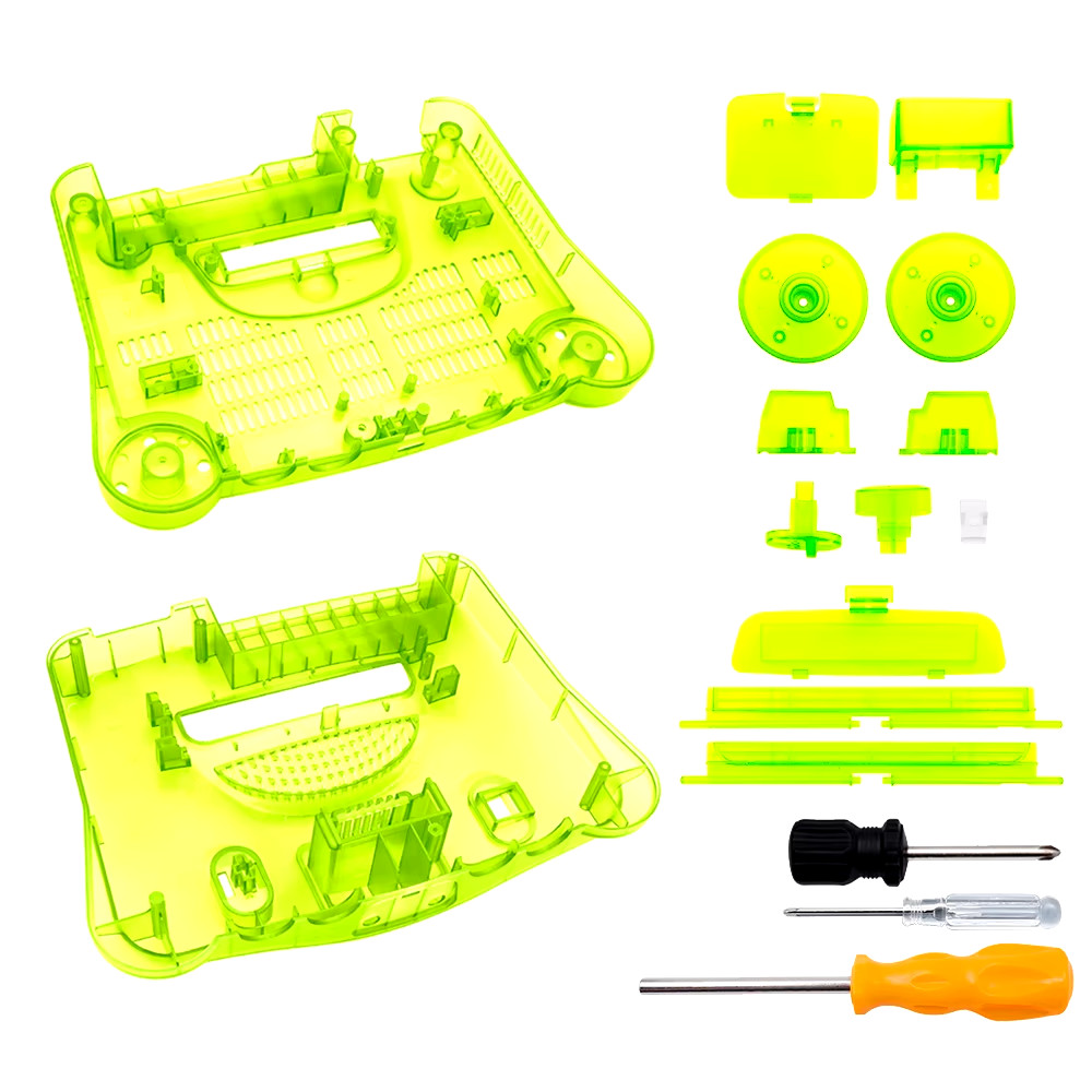 Replacement Plastic Housing Shell Translucent Case for N64 Transparent Boxes