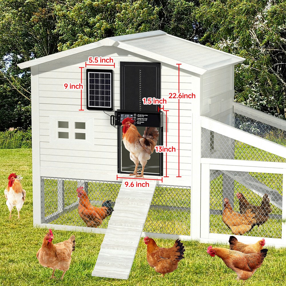 Automatic Solar Chicken Coop Door 4 Modes w/ Timer & Light Sensor Remote Control