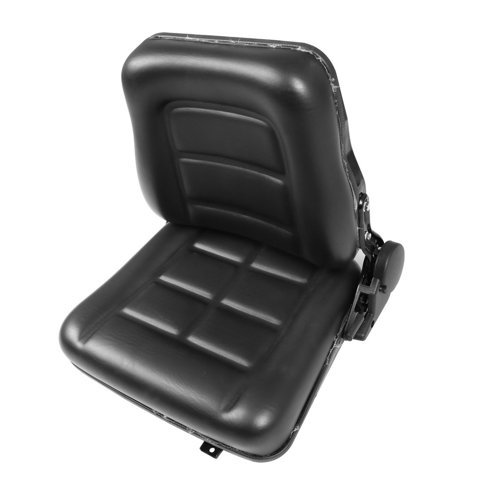 Black Universal Forklift Seat Fold Down Tractor Seat With Slide