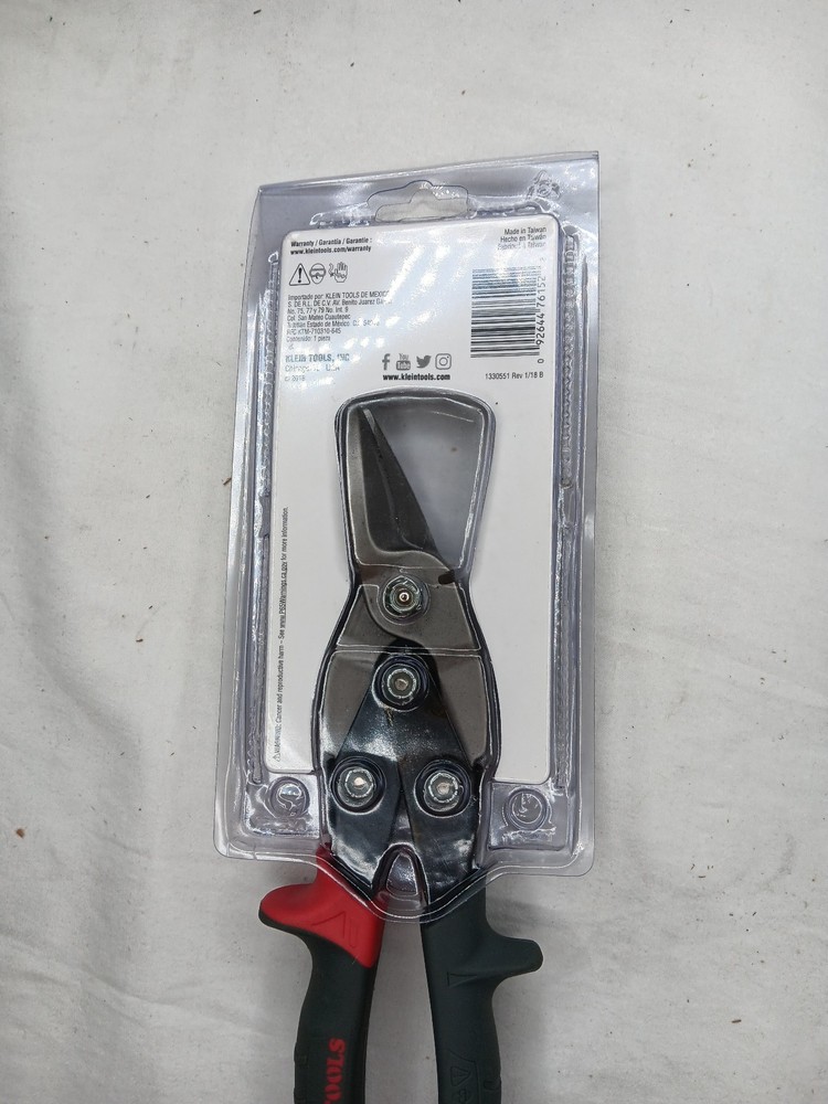 Klein Tools 1200L Aviation Snips with Wire Cutter, Left