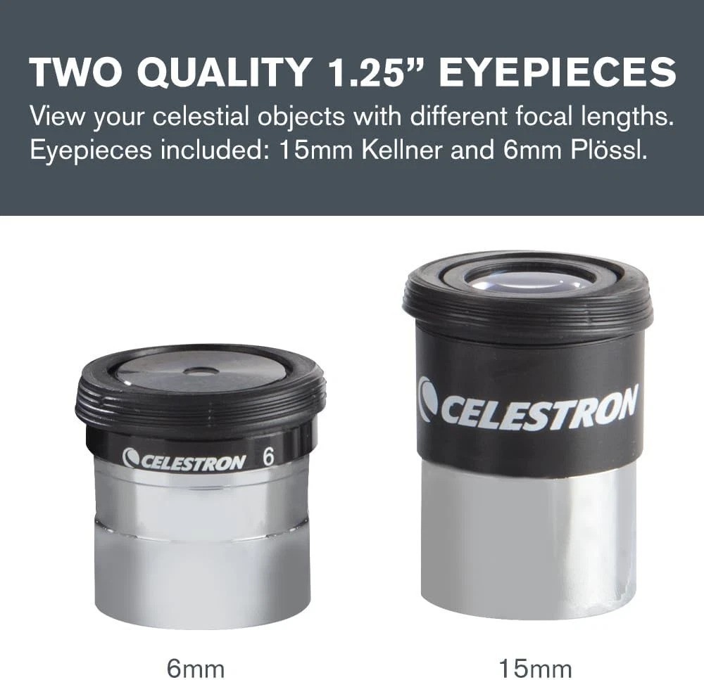 AstroMaster 8-Piece Eyepiece & Filter Accessory Kit - Includes Two 1.25” Eyep...