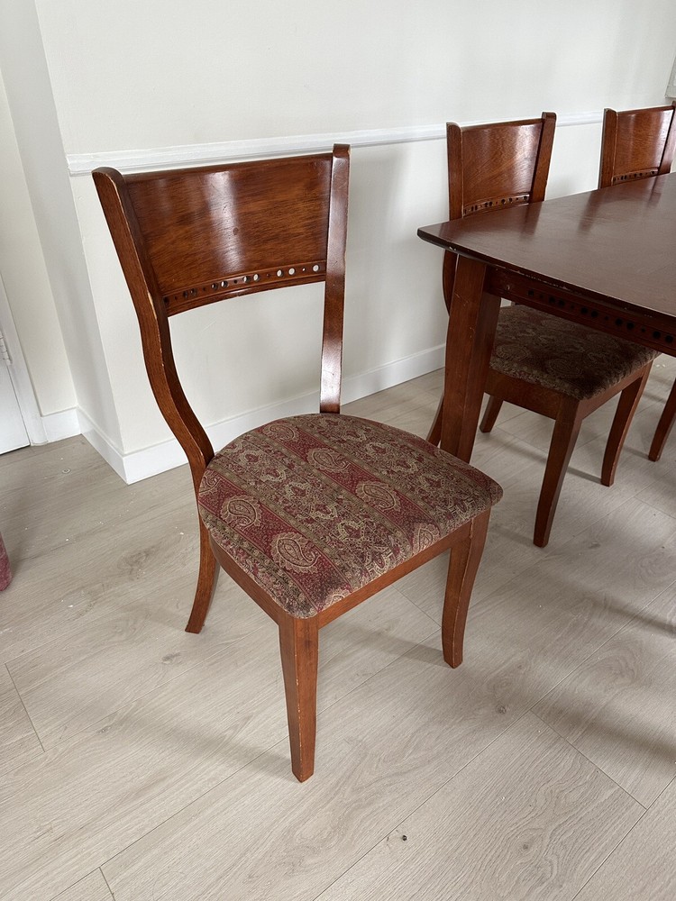 wood dining table set 6 chairs used