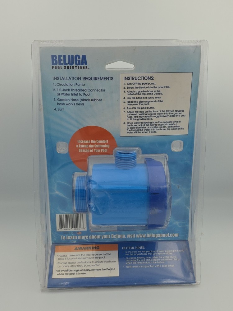 Open Box- Beluga Pool Solutions Solar Heating Device for Swimming Pool Blue