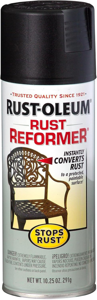 215215 Stops Rust Rust Reformer Spray, 10.25 Oz, Black