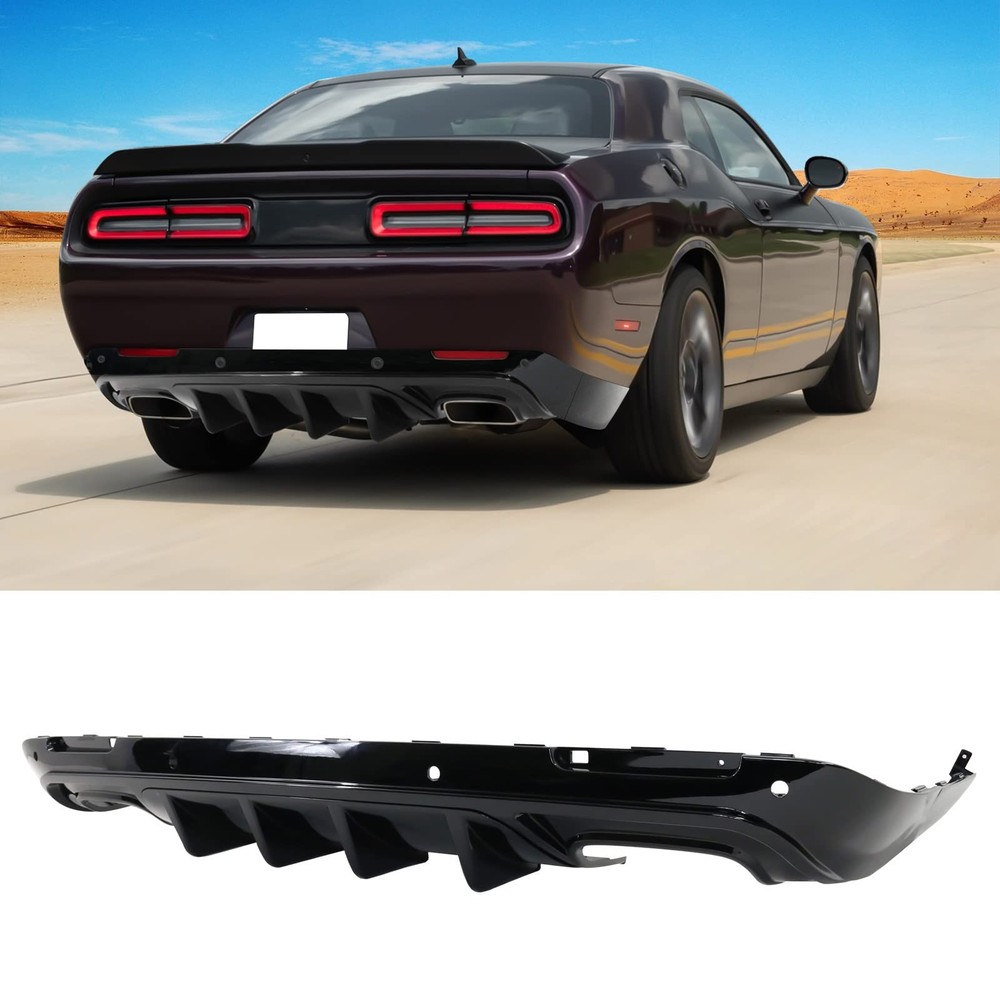 2015-2023 挑战者后扩散器光泽黑色 PP V3 风格 4 件套