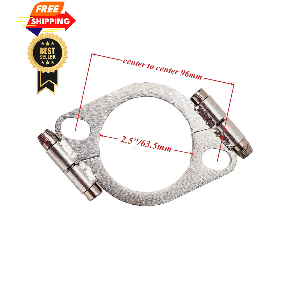 Rwraps 2.5" Split Flange Repair Kit,Iron galvanized Exhaust