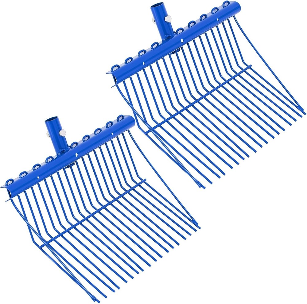 2 Pack Manure Fork Replacement Head Metal Pitchfork Horse Manure Rake Garden Pit